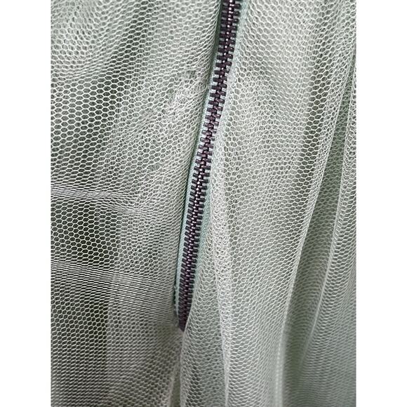 ALICE + OLIVIA Chara Tulle Scoop Neck Pistachio Green Midi Dress Size 8 - Picture 11 of 13